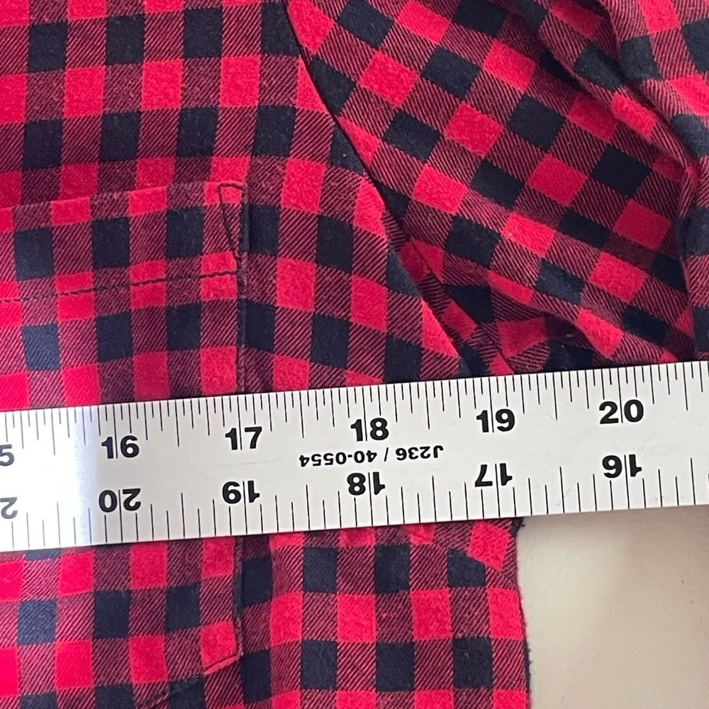 J. Crew The Perfect Shirt Black Red Gingham Plaid Flannel Shirt Top Women’s Sz M